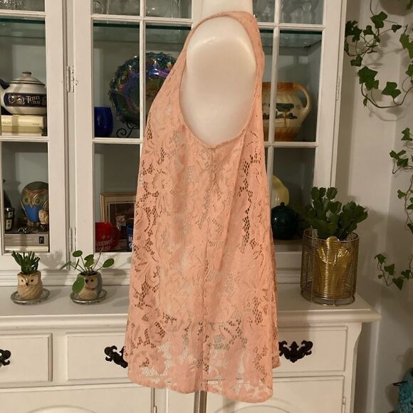 BCBGeneration pink lace tank  - Picture 2 of 5
